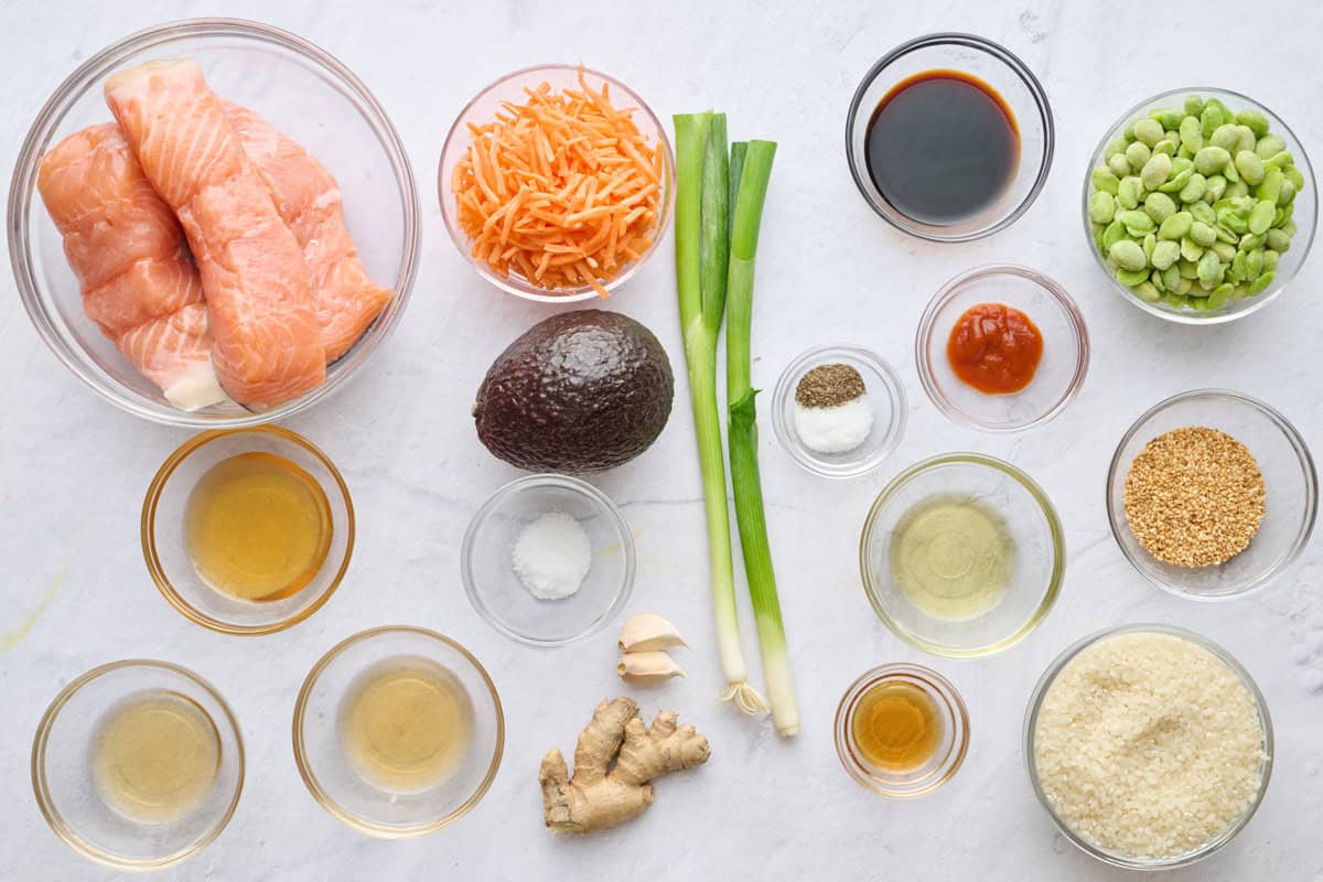Ingredients before prepped.