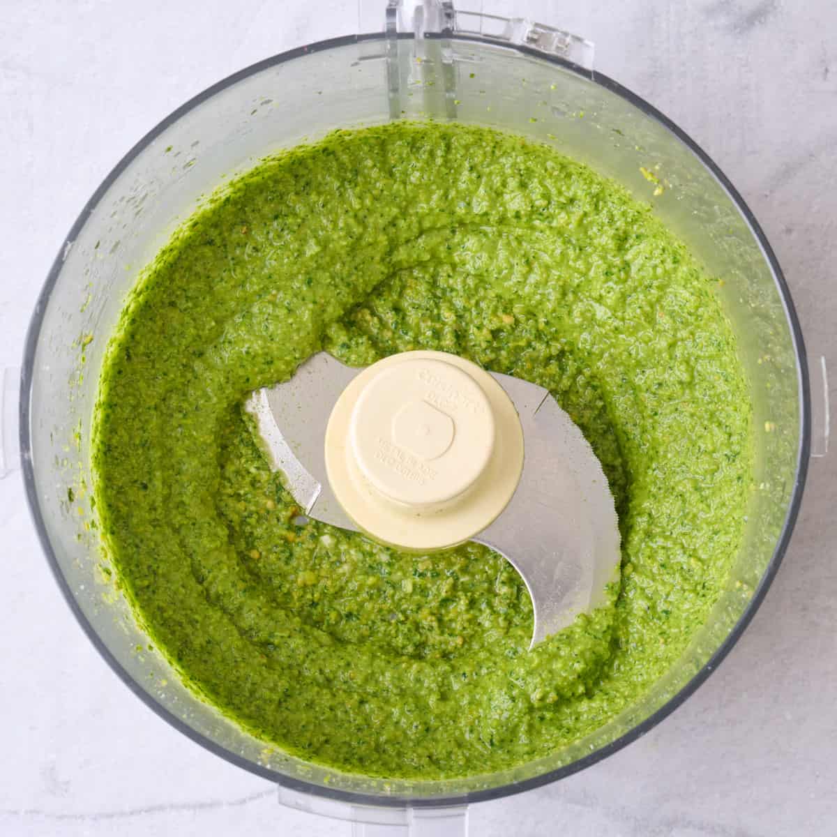 Pesto after smooth and creamy.