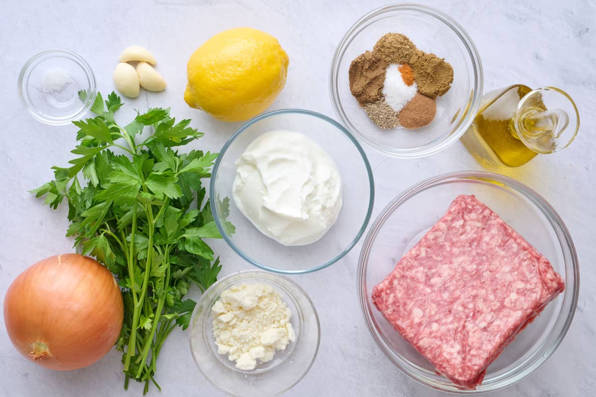 Ingredients before prepped.