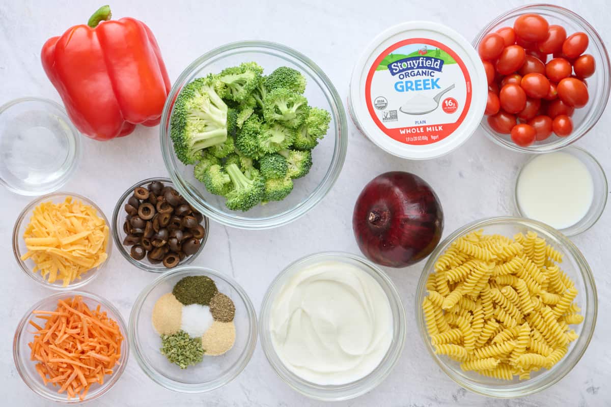 Ingredients before prepped.