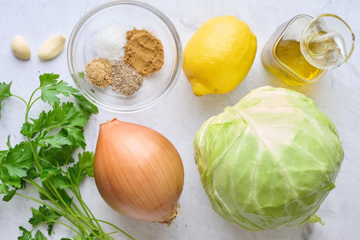 Ingredients before prepped.