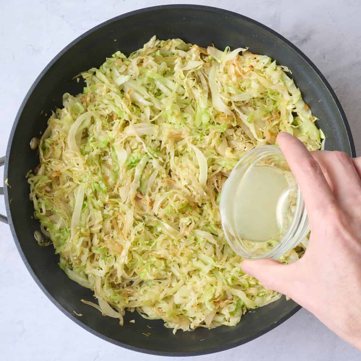 After cooking with lemon juice being added.