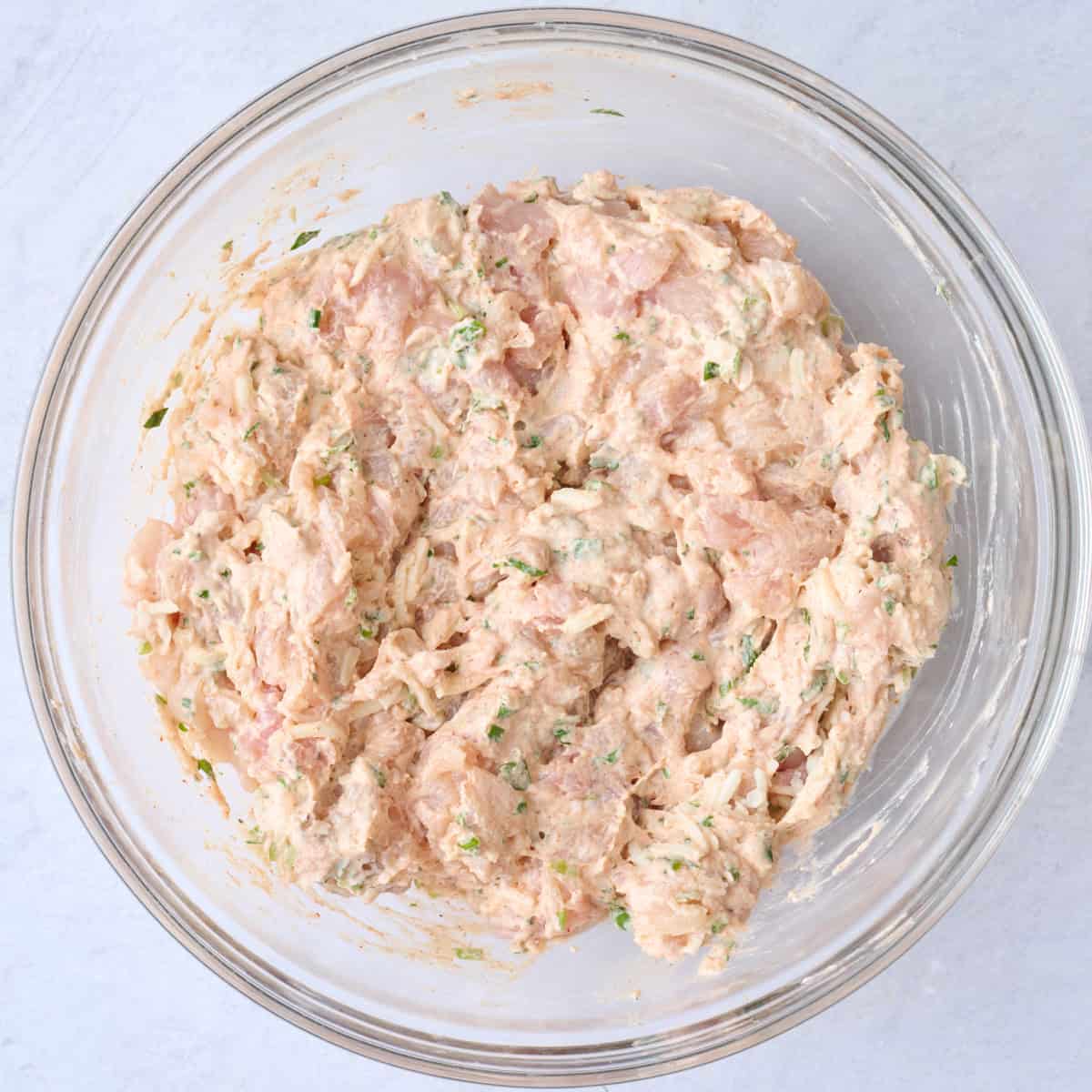 Batter in a bowl after fully combined.