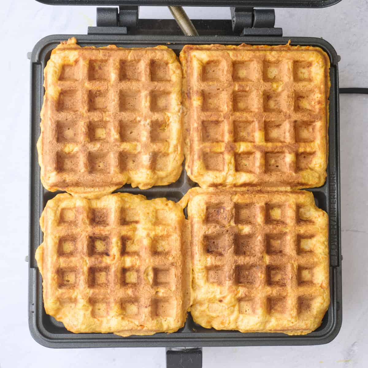 Waffles after cooking.
