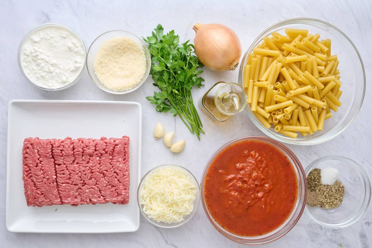 Ingredients before prepped.