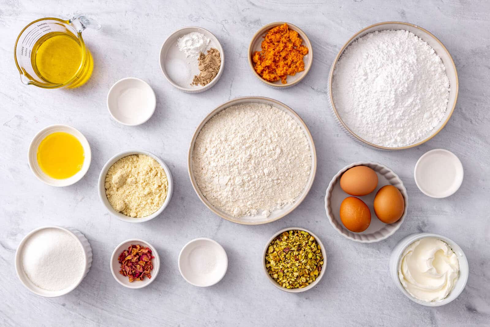 Ingredients before prepped.